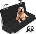 Waterproof Dog Car Seat Cover - Non-Slip Back Seat Protector for Cars, Trucks & SUVs - Fits Middle Armrest - Black
